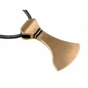 Viking Bearded Axe in Brass Necklace